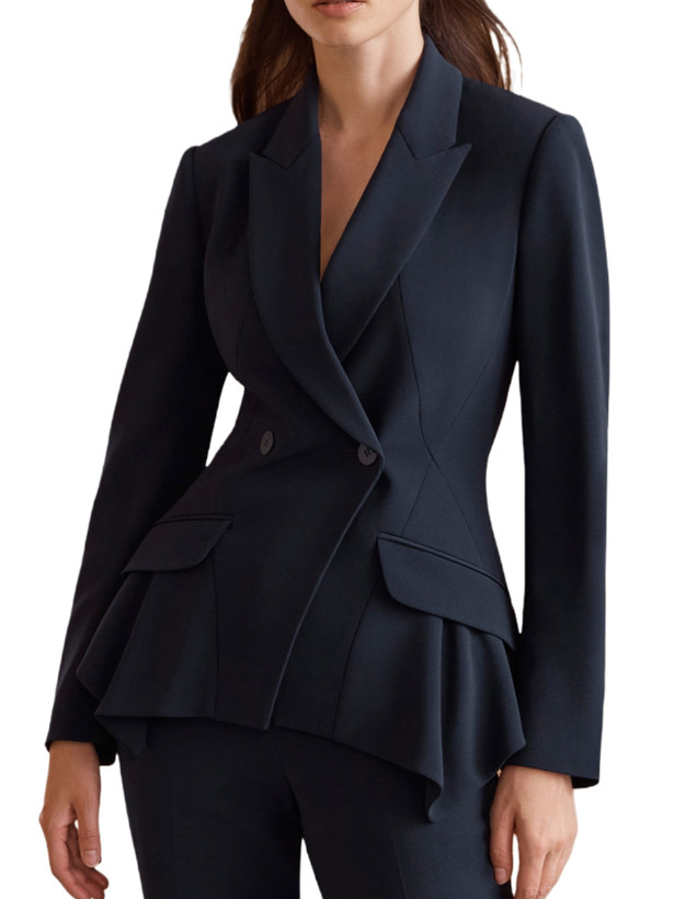 کت و شلوار زنانه مدل Asymmetric Tailored Navy برند MODAMOON
