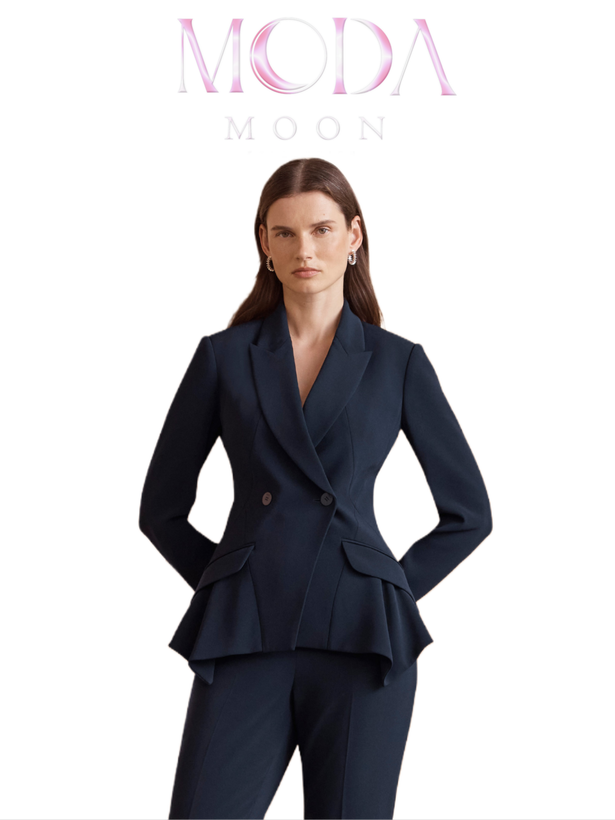 کت و شلوار زنانه مدل Asymmetric Tailored Navy برند MODAMOON