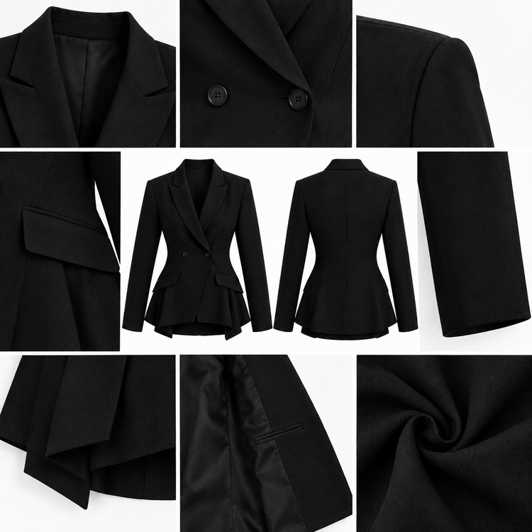 کت و شلوار زنانه مدل Asymmetric Tailored Navy برند MODAMOON
