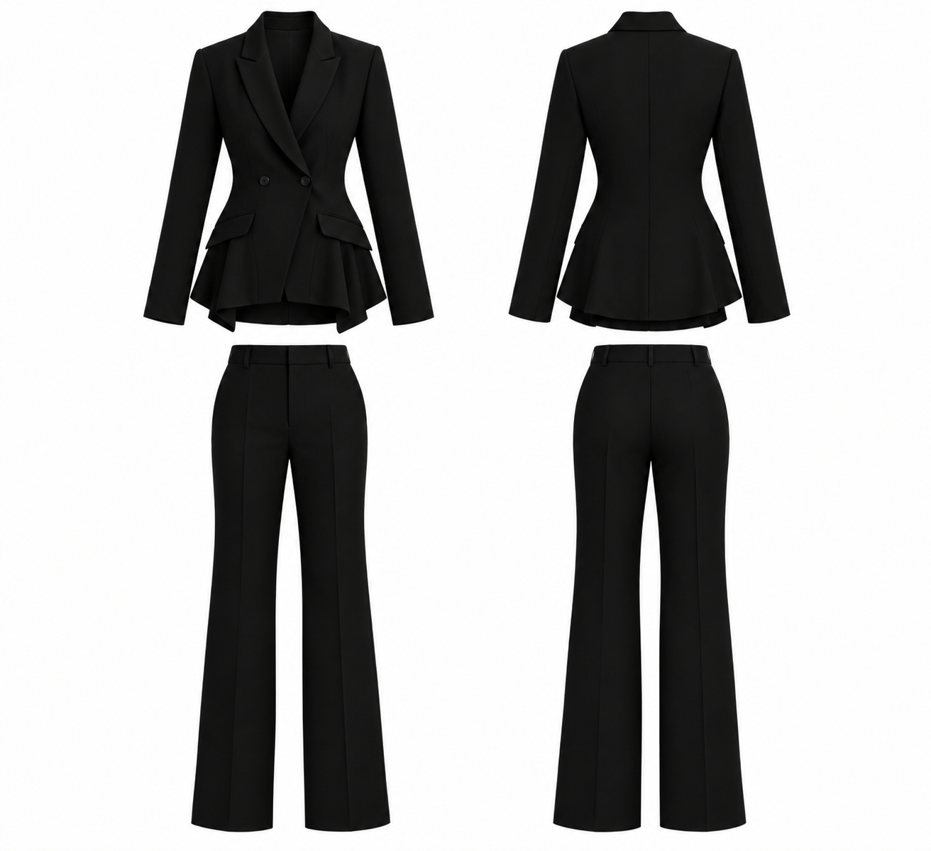 کت و شلوار زنانه مدل Asymmetric Tailored Navy برند MODAMOON